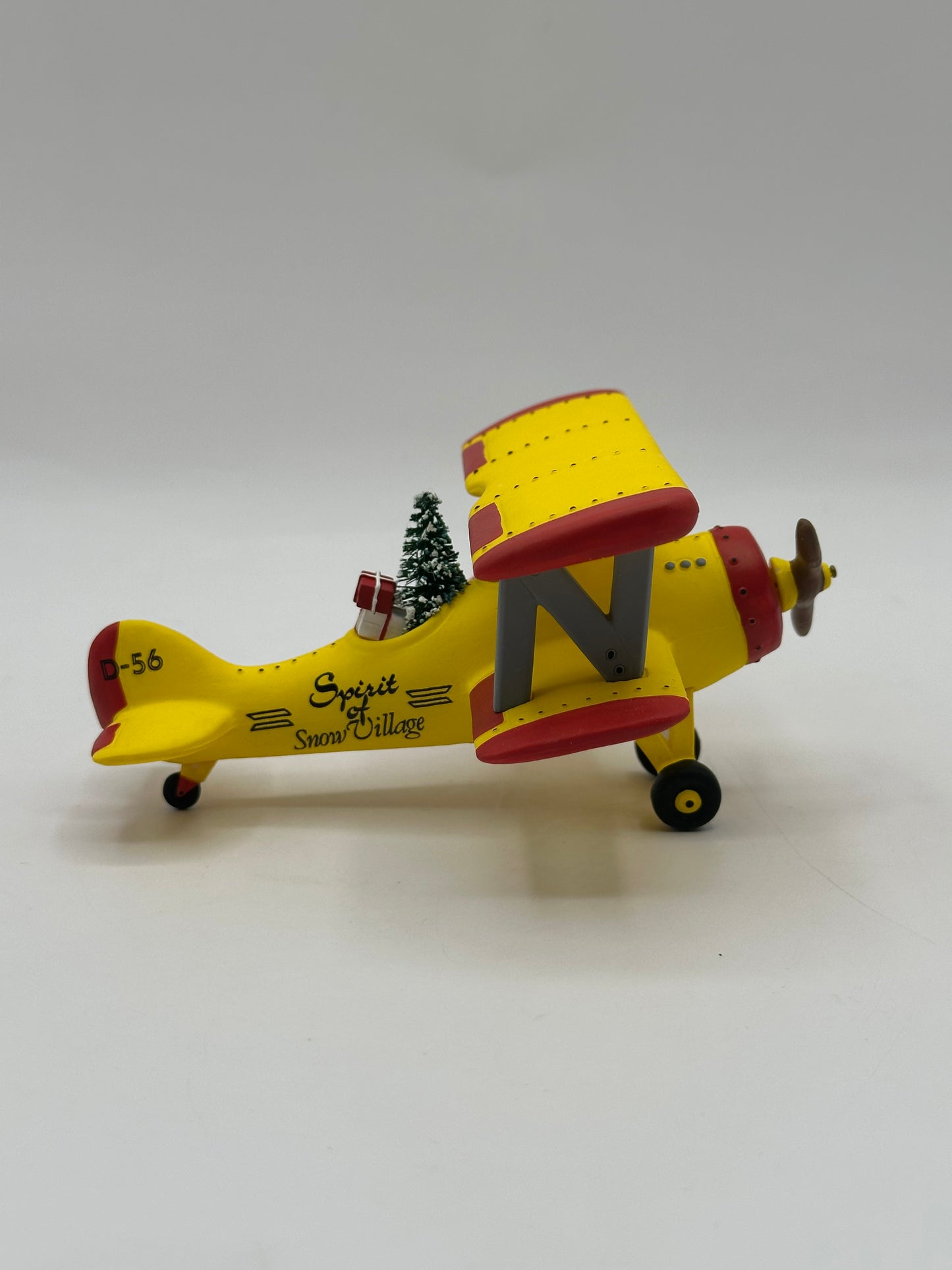 Dept 56 Original Snow Village Yellow Airplane