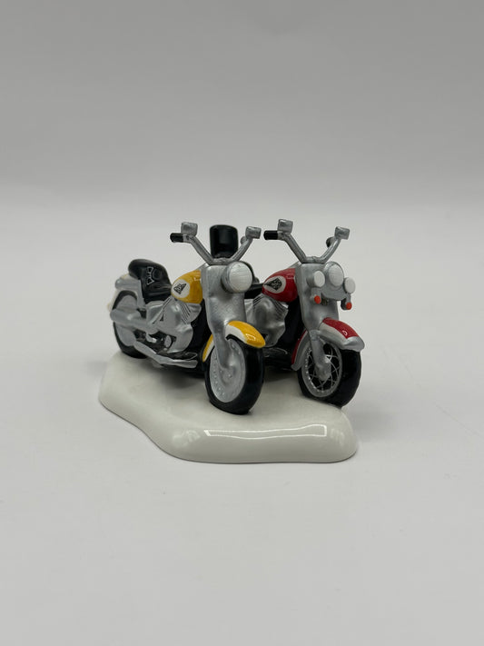 Dept 56 Original Snow Village Harley-Davidson Fat Boy & Softail