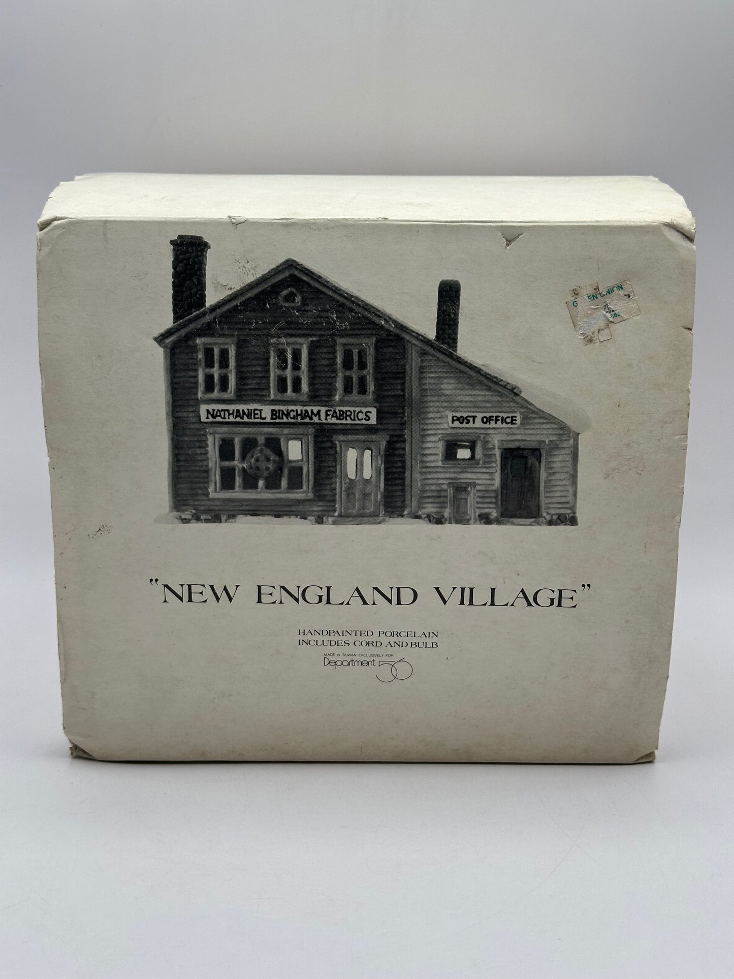 Dept 56 New England Village Nathaniel Bingham Fabrics & Post Office