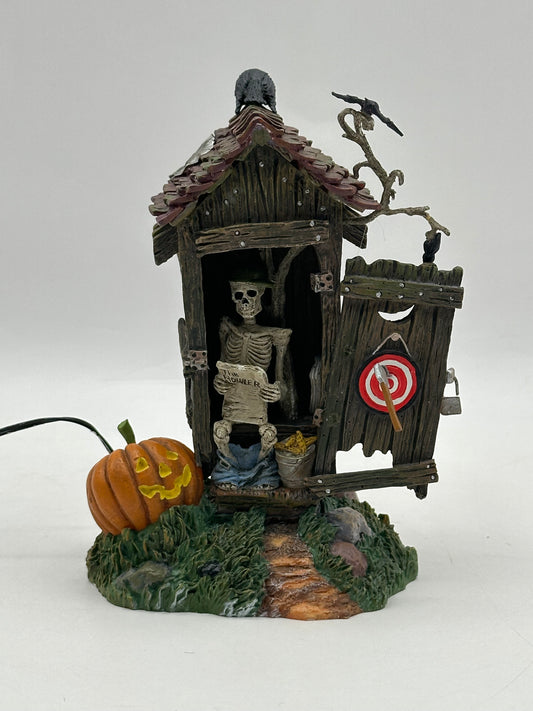 Dept 56 Original Snow Village Halloween Haunted Outhouse