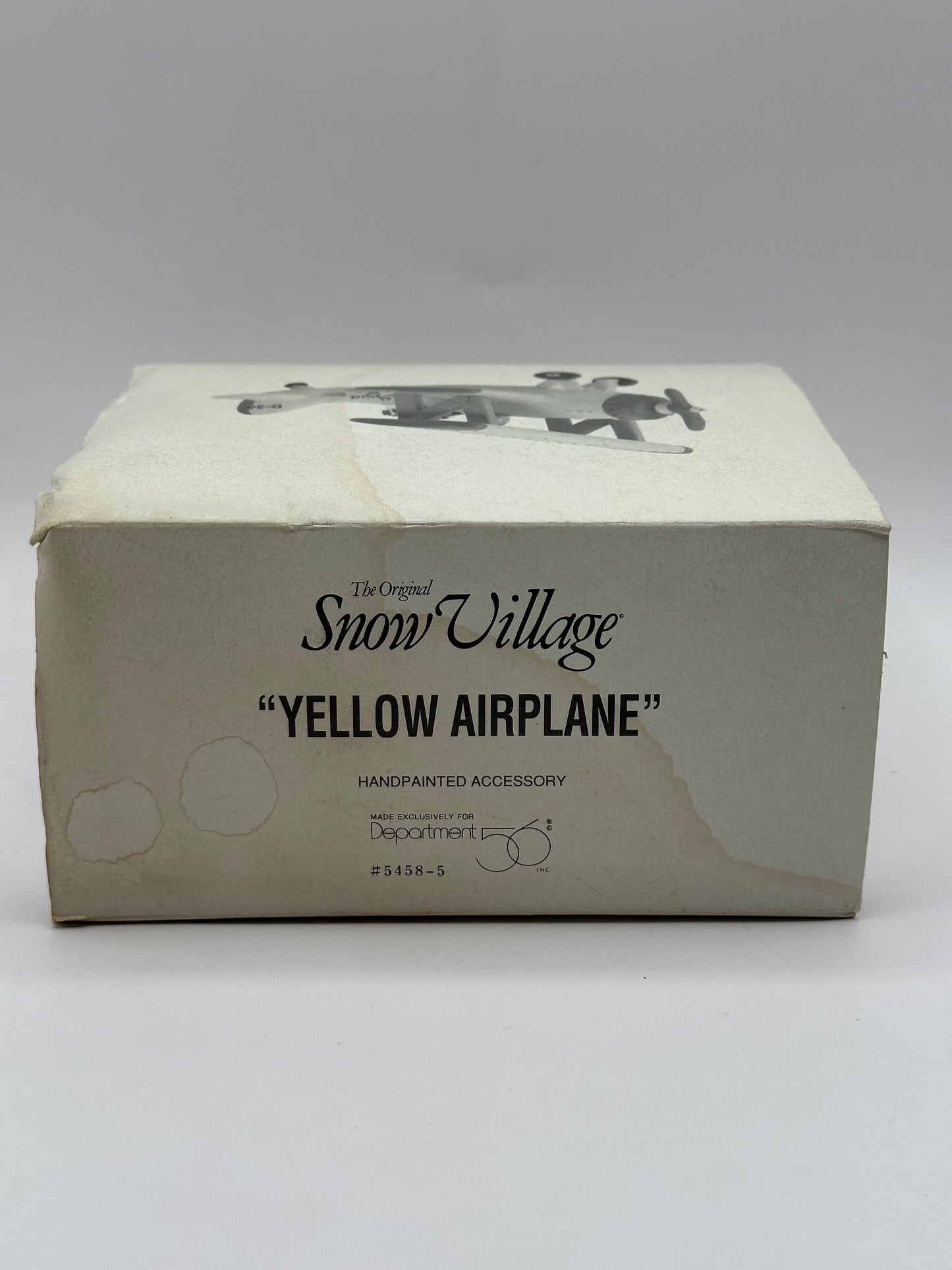 Dept 56 Original Snow Village Yellow Airplane