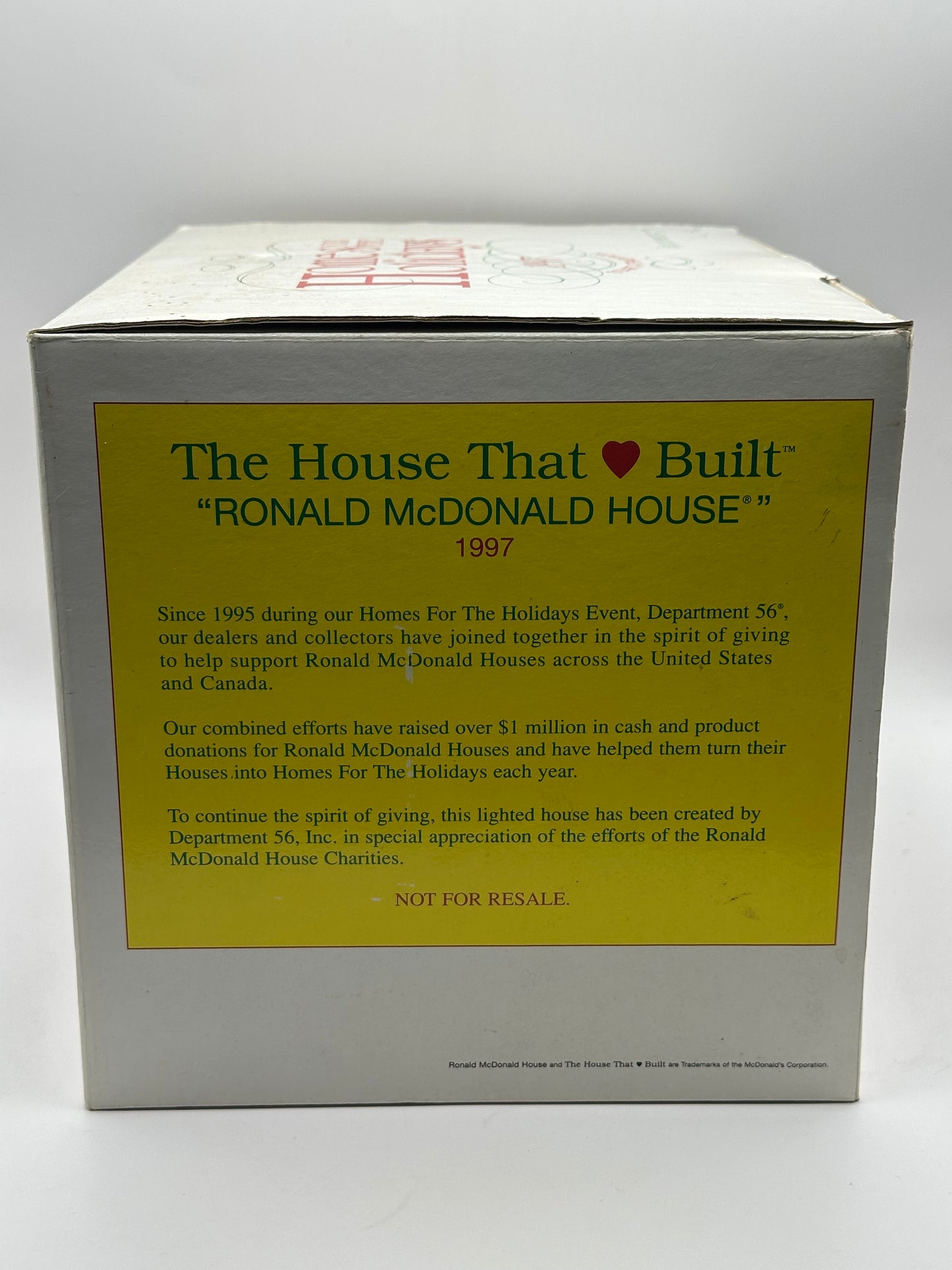 Dept 56 Ronald McDonald House 1997