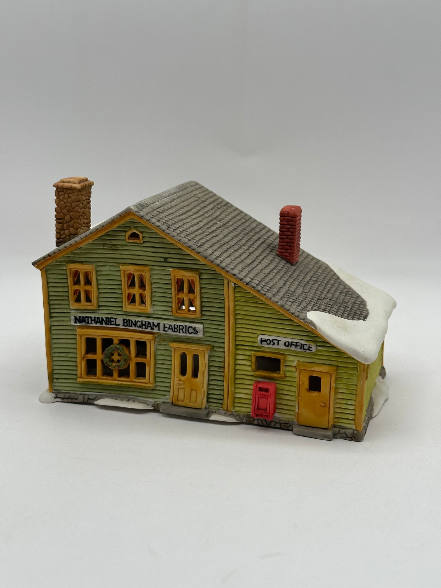 Dept 56 New England Village Nathaniel Bingham Fabrics & Post Office