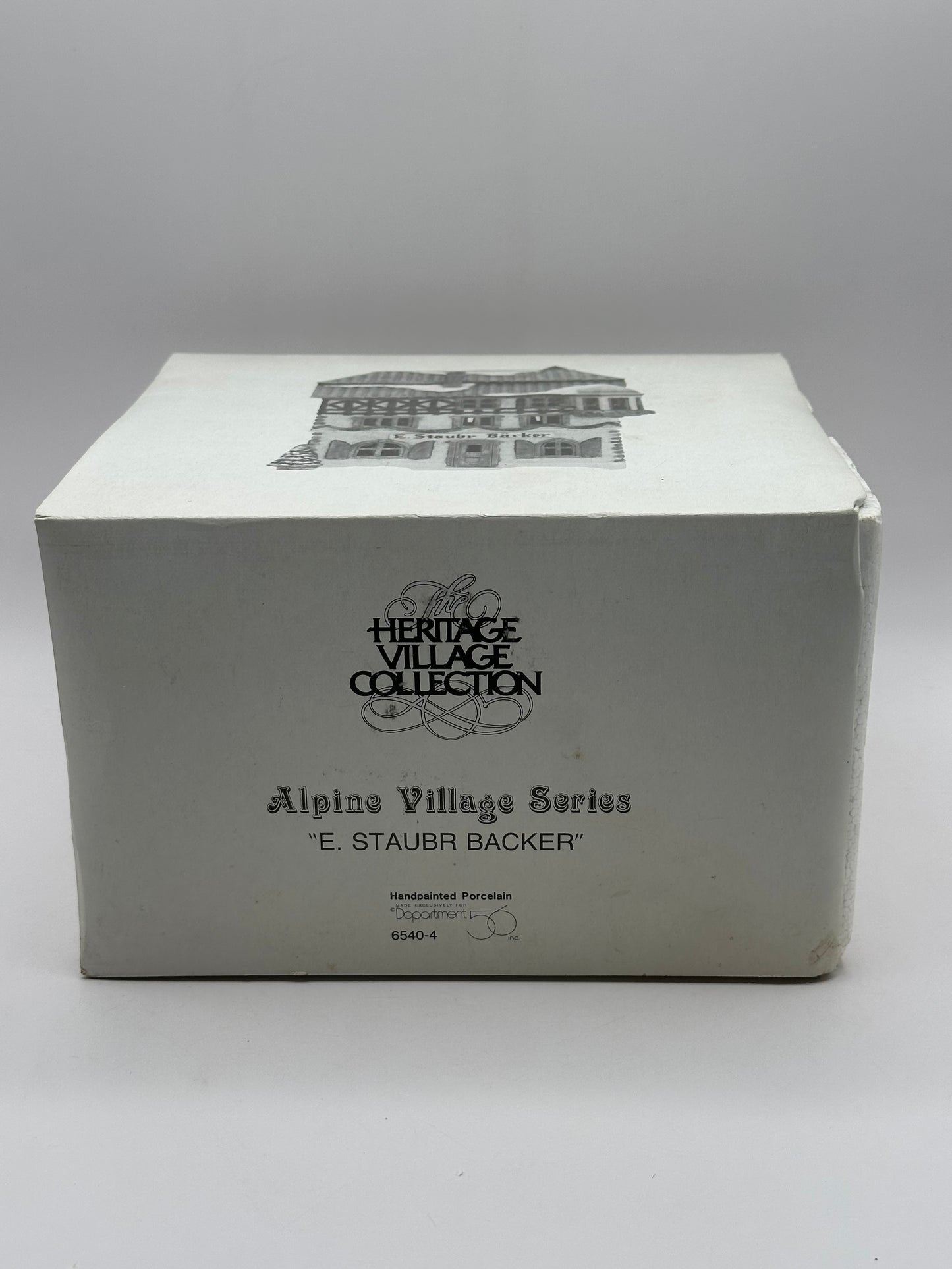 Dept 56 Alpine Village E. Staubr Backer