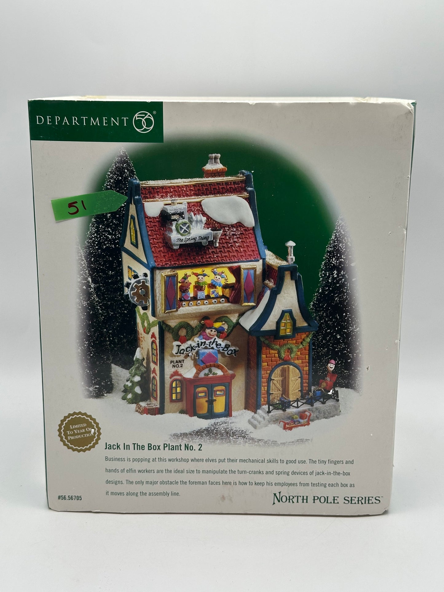 Dept 56 North Pole Series Jack In The Box Plant No. 2