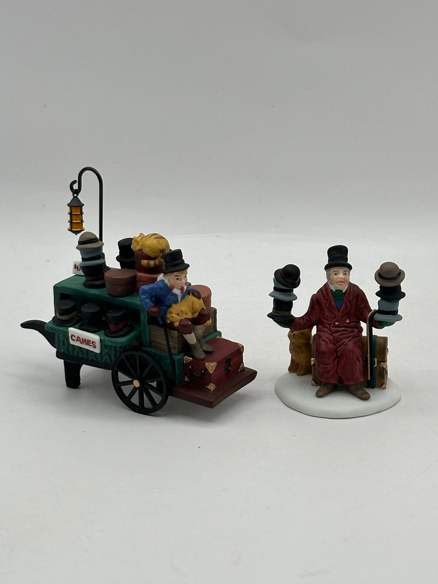 Dept 56 Dickens’ Village Chelsea Market Hat Monger & Cart