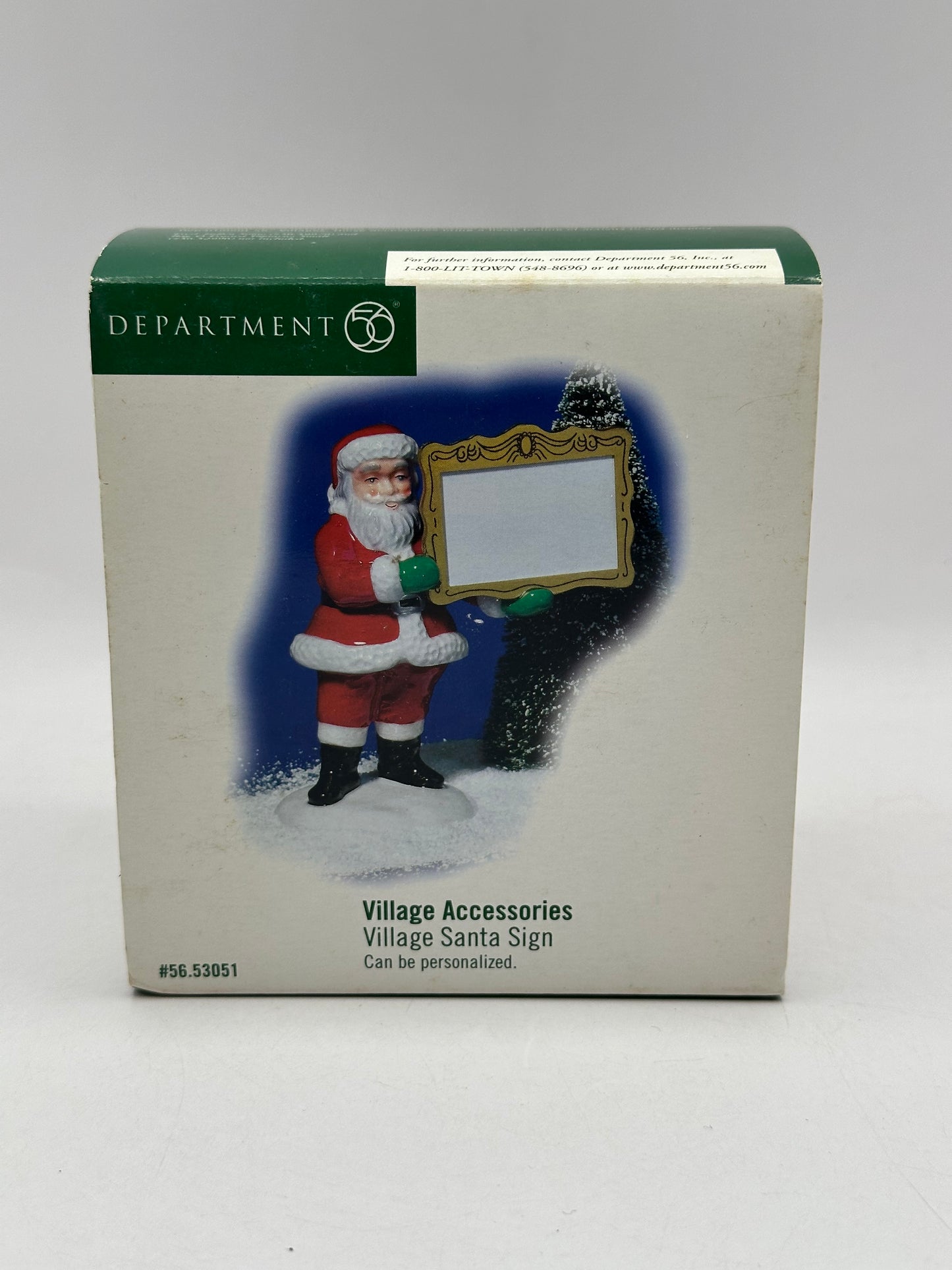 Dept 56 Village Accessories Village Santa Sign