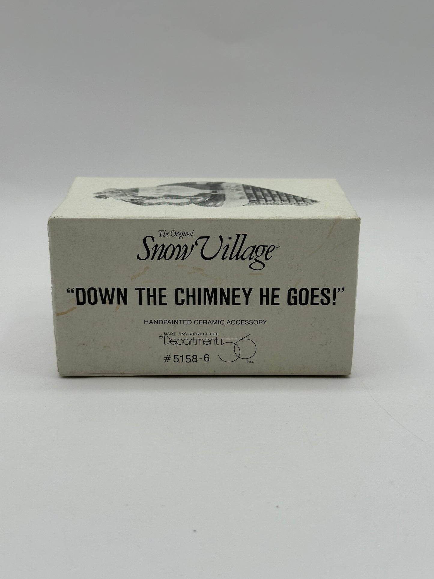 Dept 56 Original Snow Village Down The Chimney He Goes