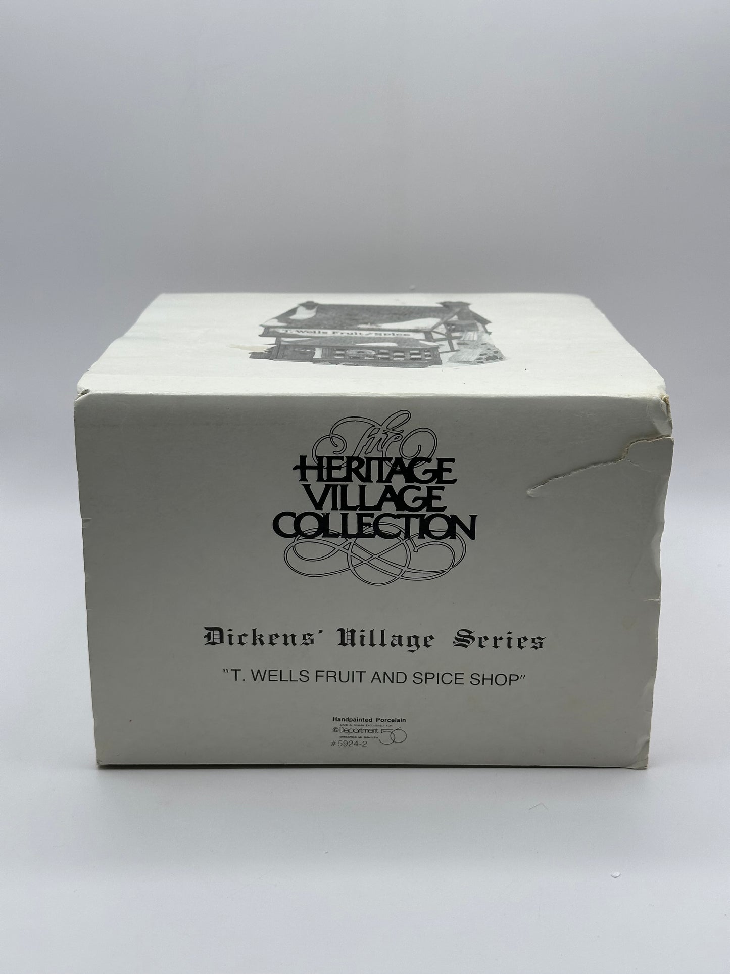 Dept 56 Dickens’ Village T. Wells Fruit And Spice Shop