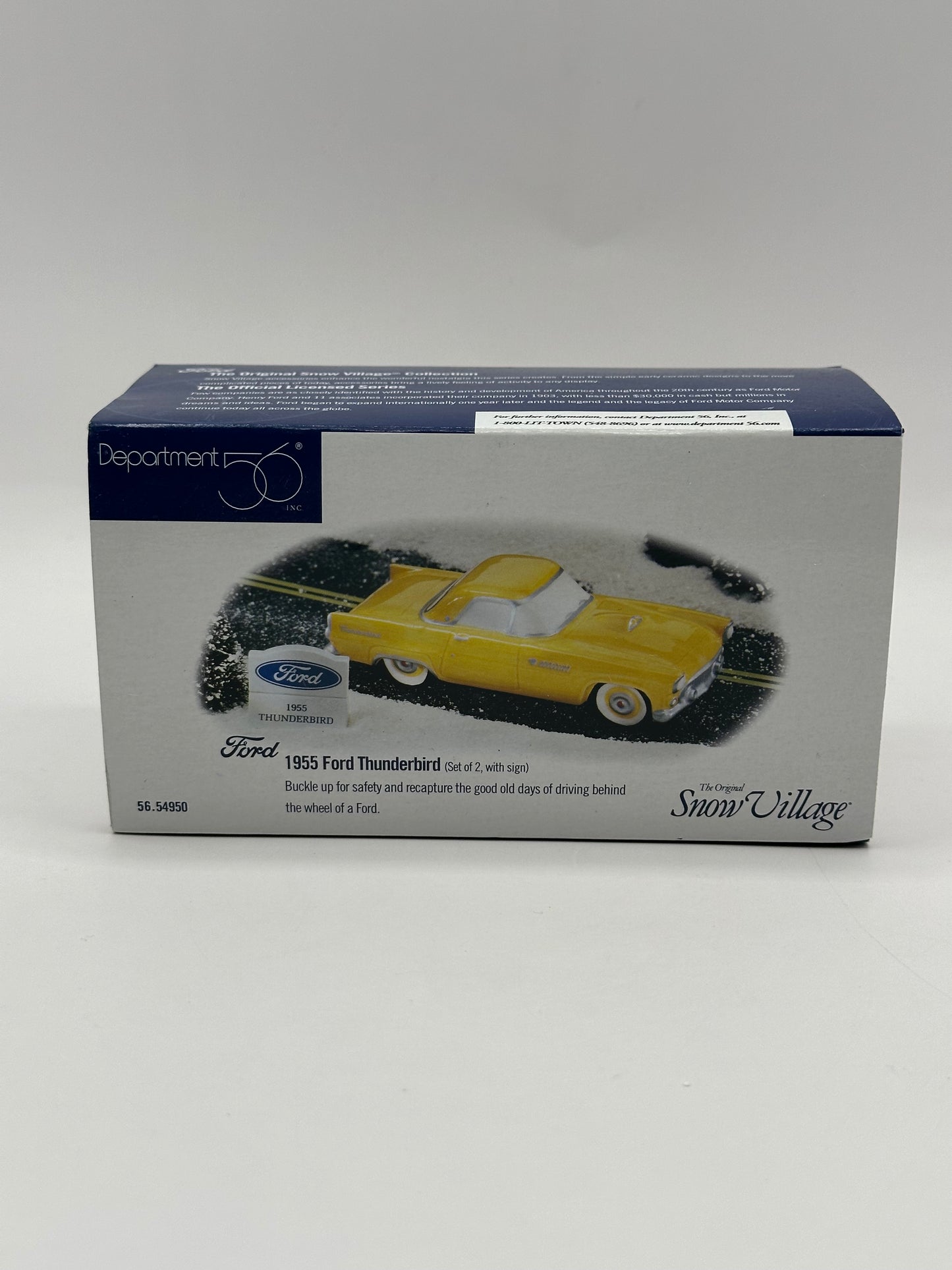 Dept 56 Original Snow Village 1955 Ford Thunderbird (Yellow)