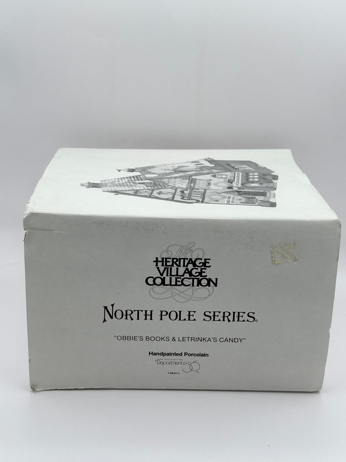 Dept 56 North Pole Series Obbie’s Books & Letrinka’s Candy