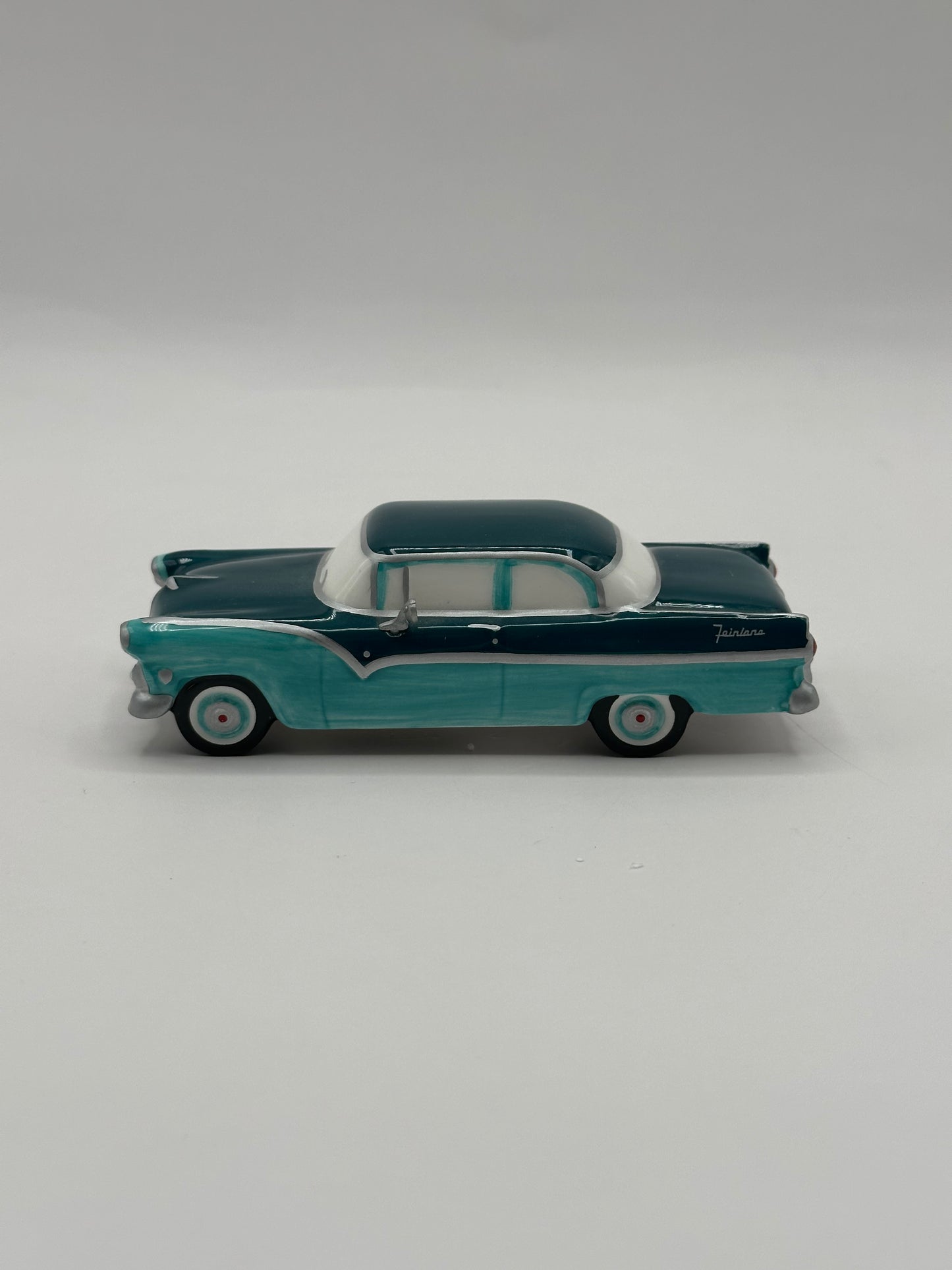 Dept 56 Original Snow Village 1955 Ford Fairlane (Blue/Teal)