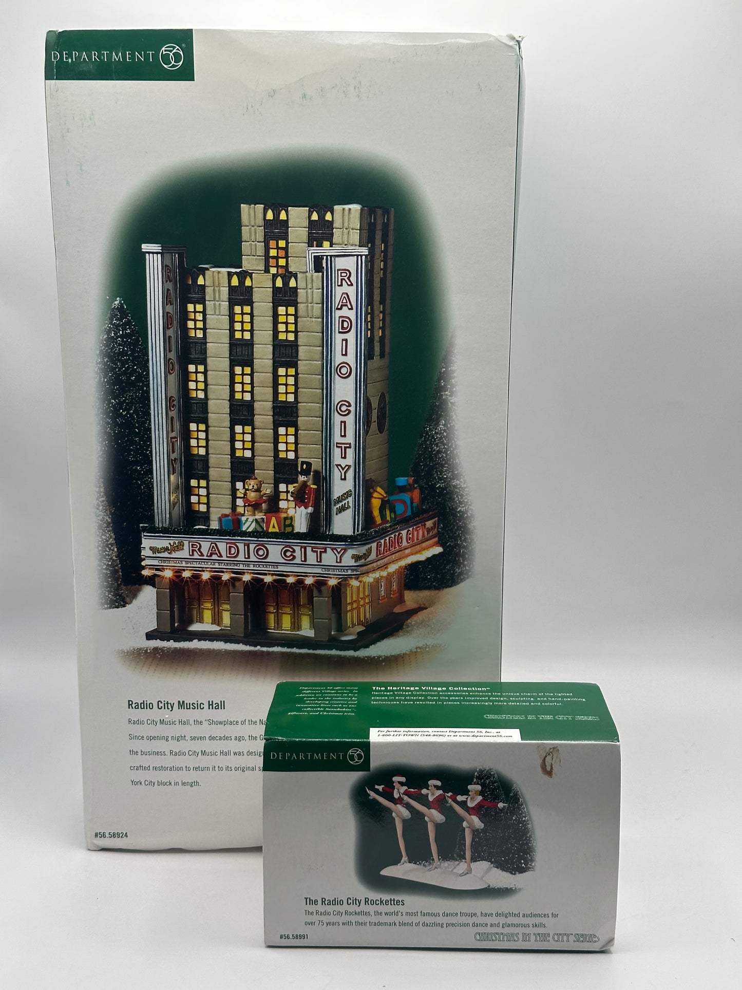 Dept 56 Christmas in the City Radio City Music Hall & The Rockettes (Set of 2)