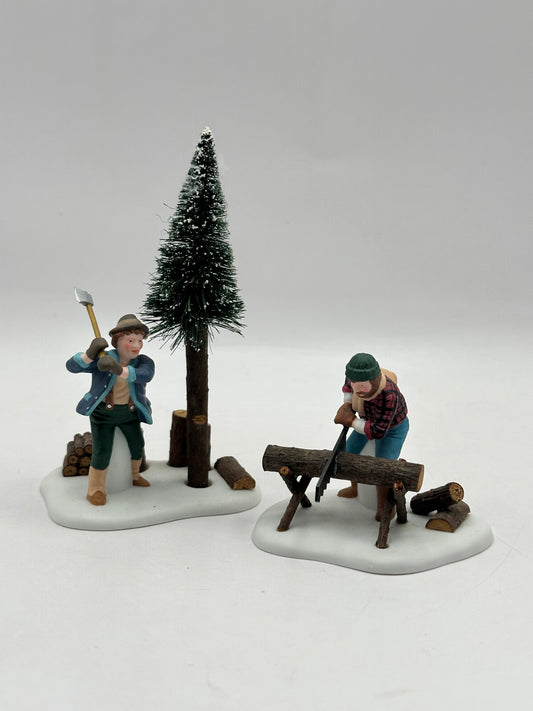 Dept 56 Village Accessories Lumberjacks