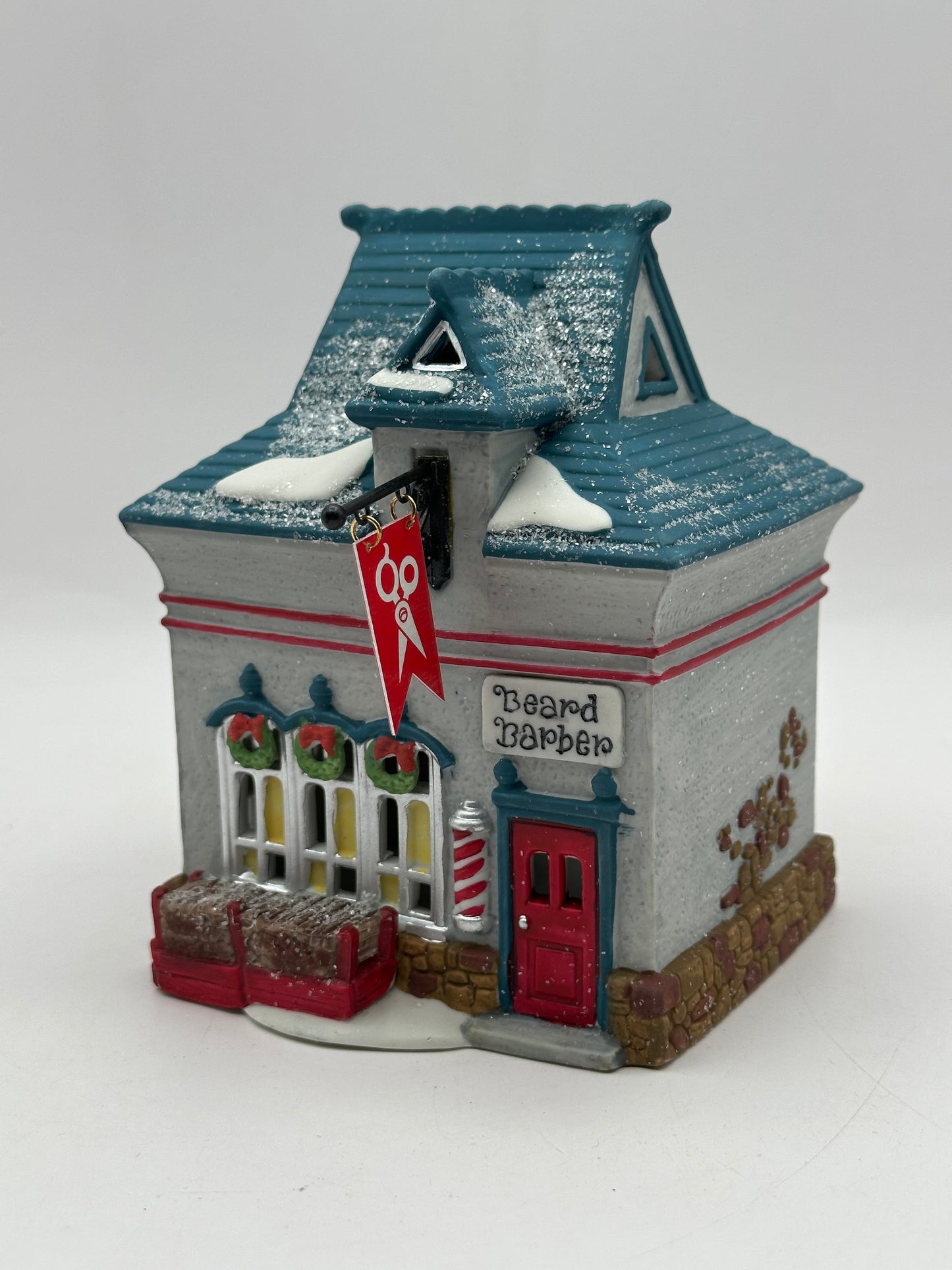 Dept 56 North Pole Series Beard Barber Shop