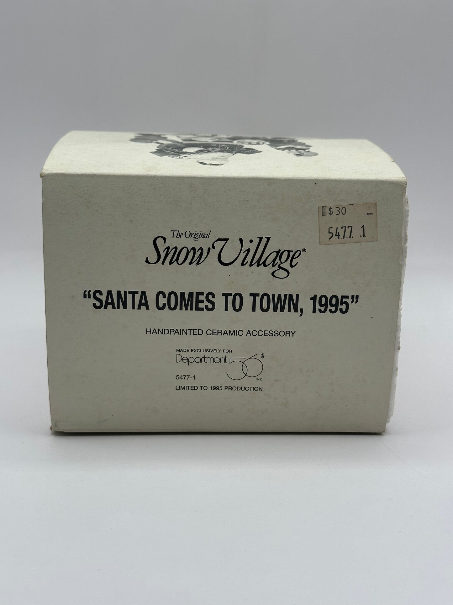 Dept 56 Original Snow Village Santa Comes To Town 1995