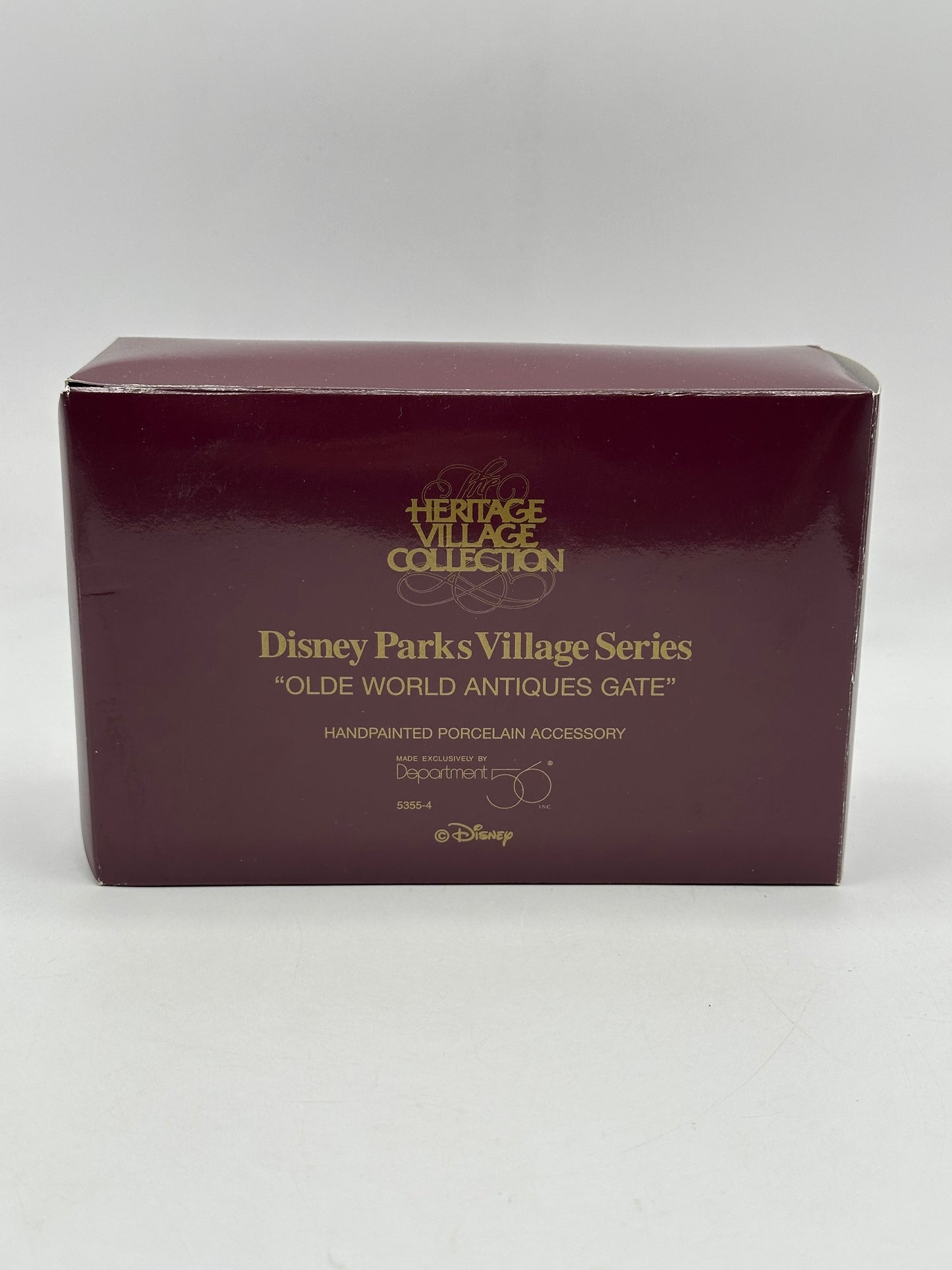 Dept 56 Disney Parks Village Series Olde World Antiques Gate