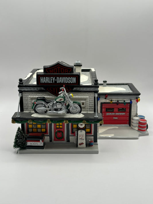 Dept 56 Original Snow Village Harley-Davidson Motorcycle Shop