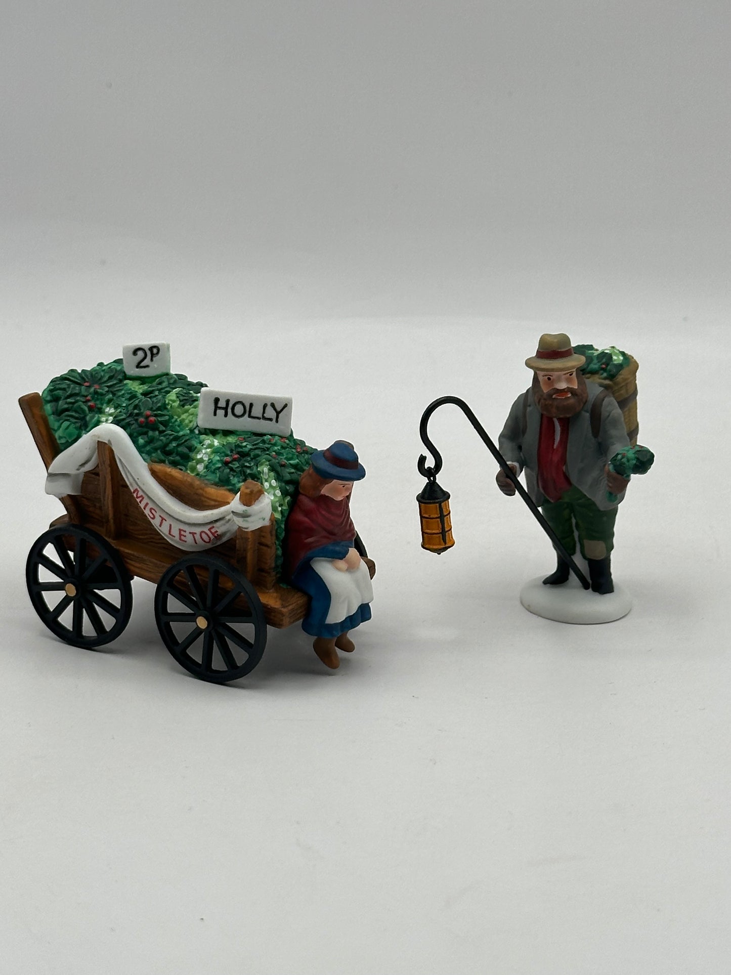 Dept 56 Dickens’ Village Chelsea Market Mistletoe Monger & Cart