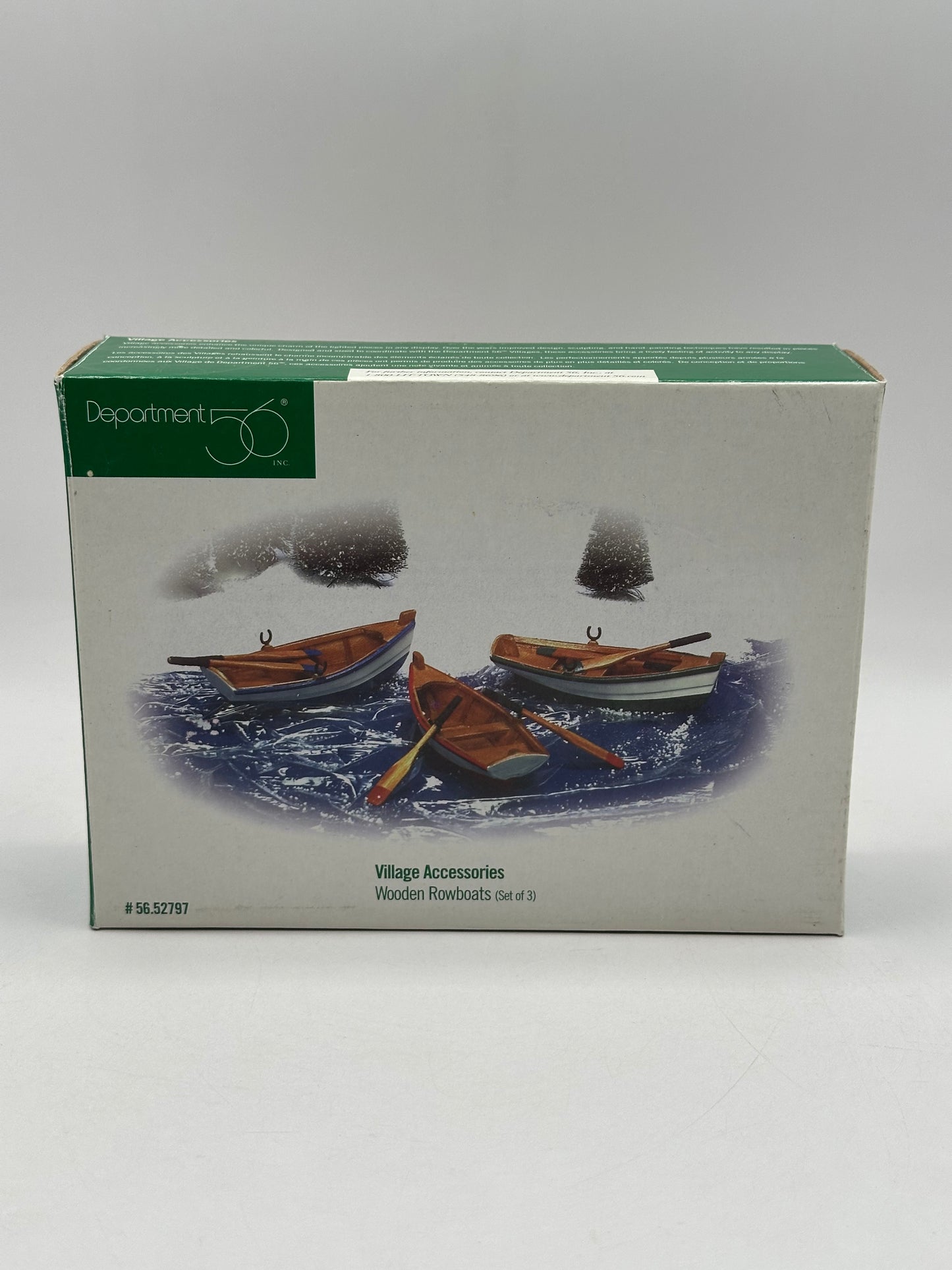 Dept 56 Village Accessories Wooden Rowboats (Set of 3)