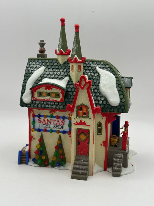 Dept 56 North Pole Series Santa’s Light Shop