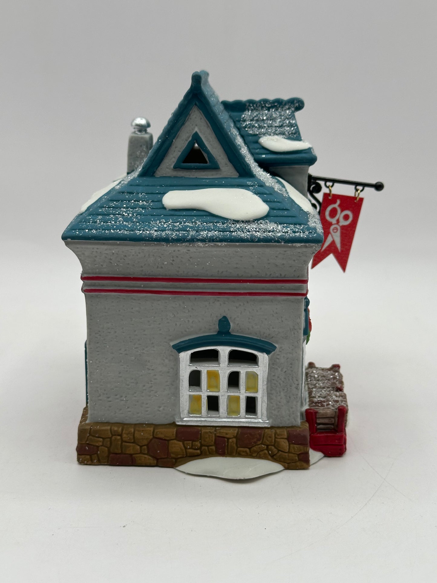 Dept 56 North Pole Series Beard Barber Shop