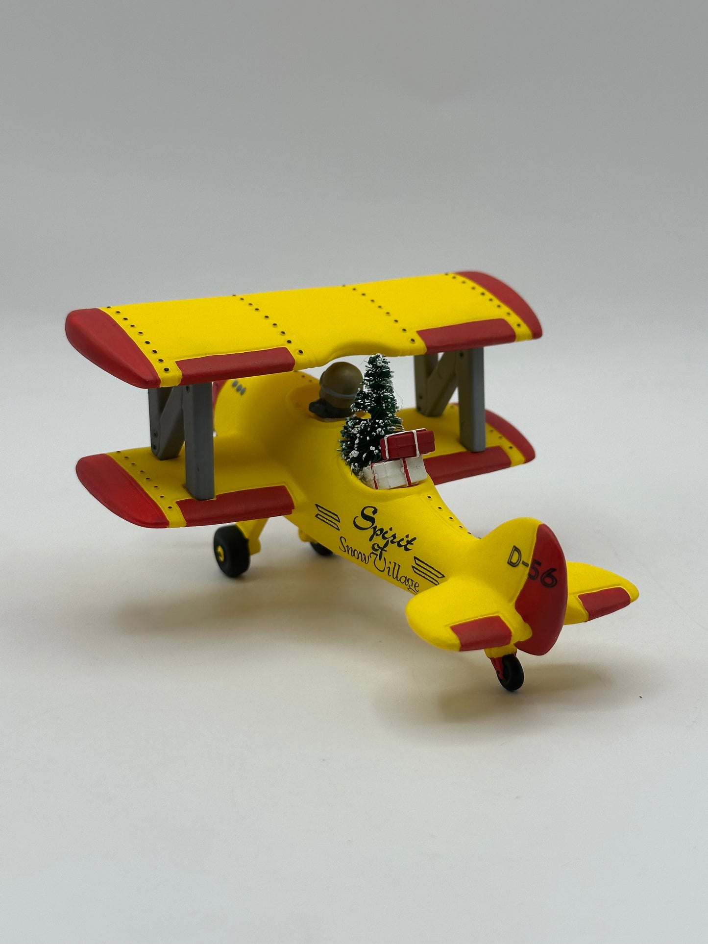 Dept 56 Original Snow Village Yellow Airplane