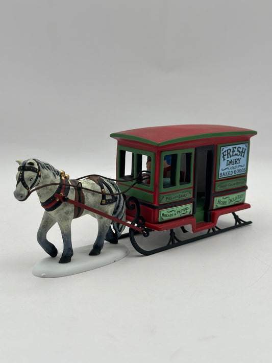 Dept 56 New England Village Dairy Delivery Sleigh