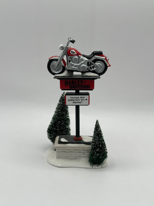 Dept 56 Original Snow Village Harley-Davidson Sign