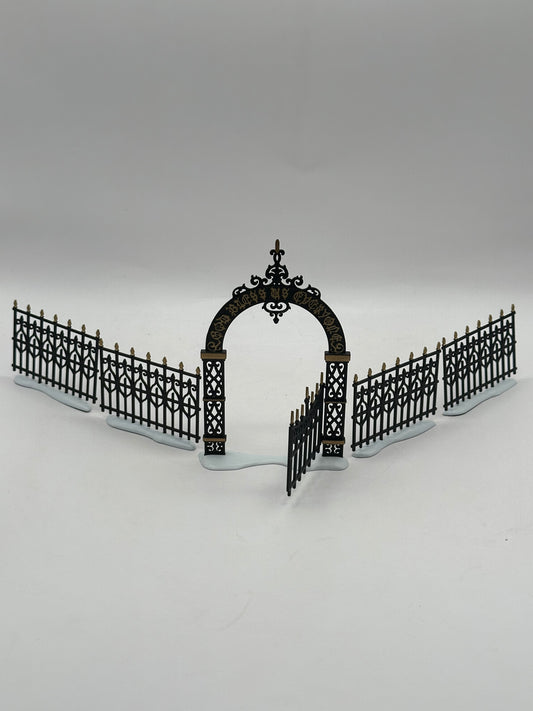 Dept 56 Village Accessories Victorian Wrought Iron Fence & Gate