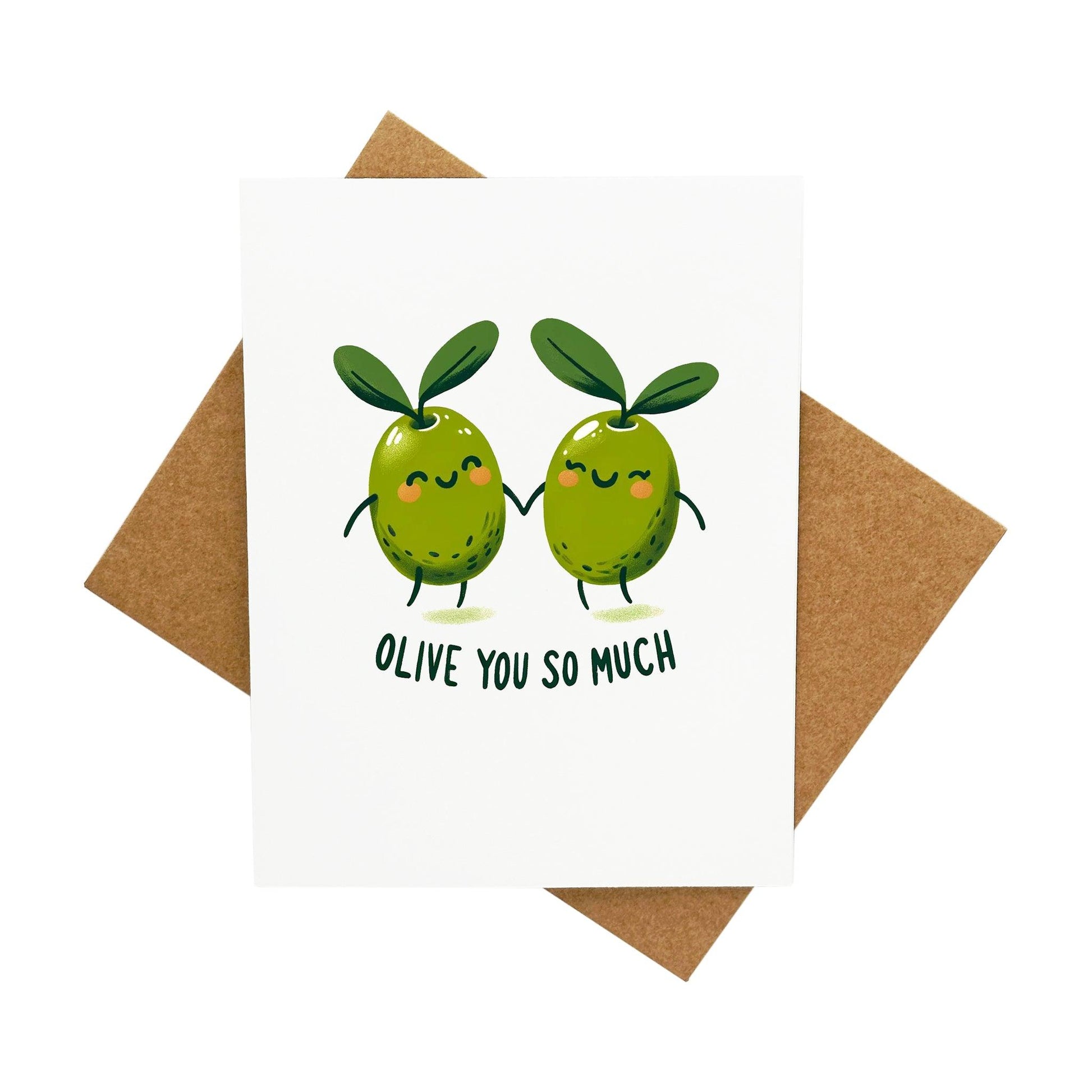 Olive You: A Handcrafted Greeting Card - Vintage Villages