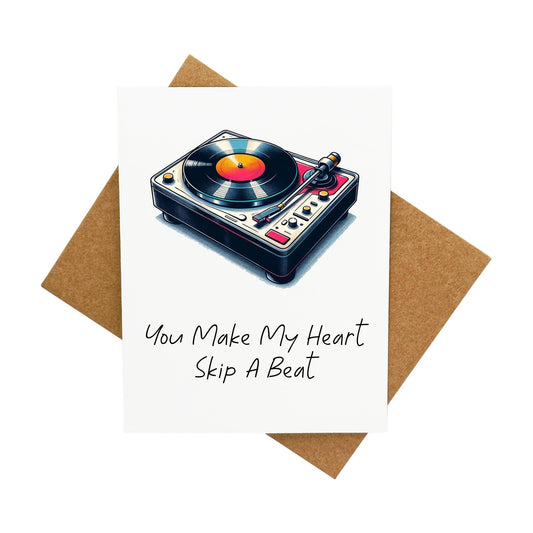 Record Skip a Beat: A Handcrafted Greeting Card - Vintage Villages