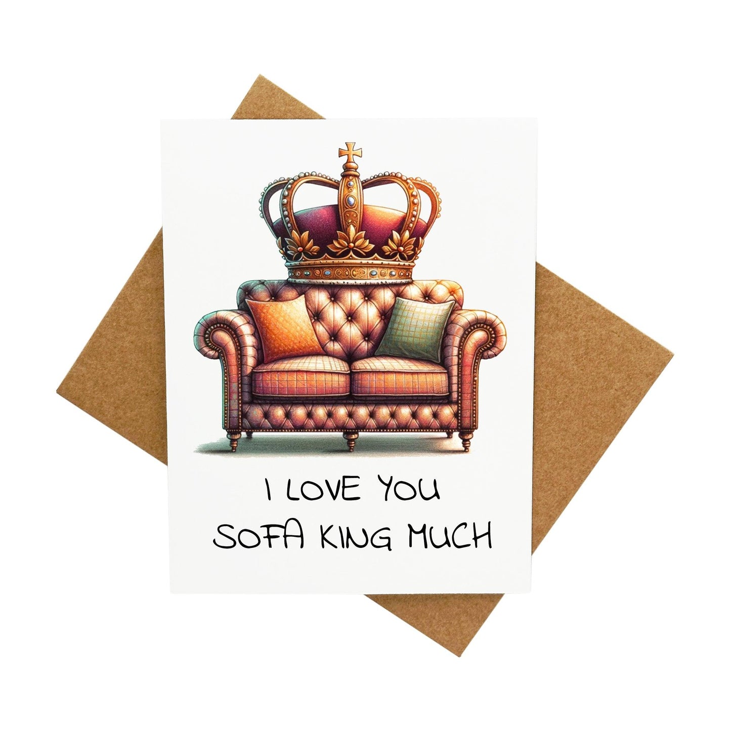 Sofa King: A Handcrafted Greeting Card - Vintage Villages