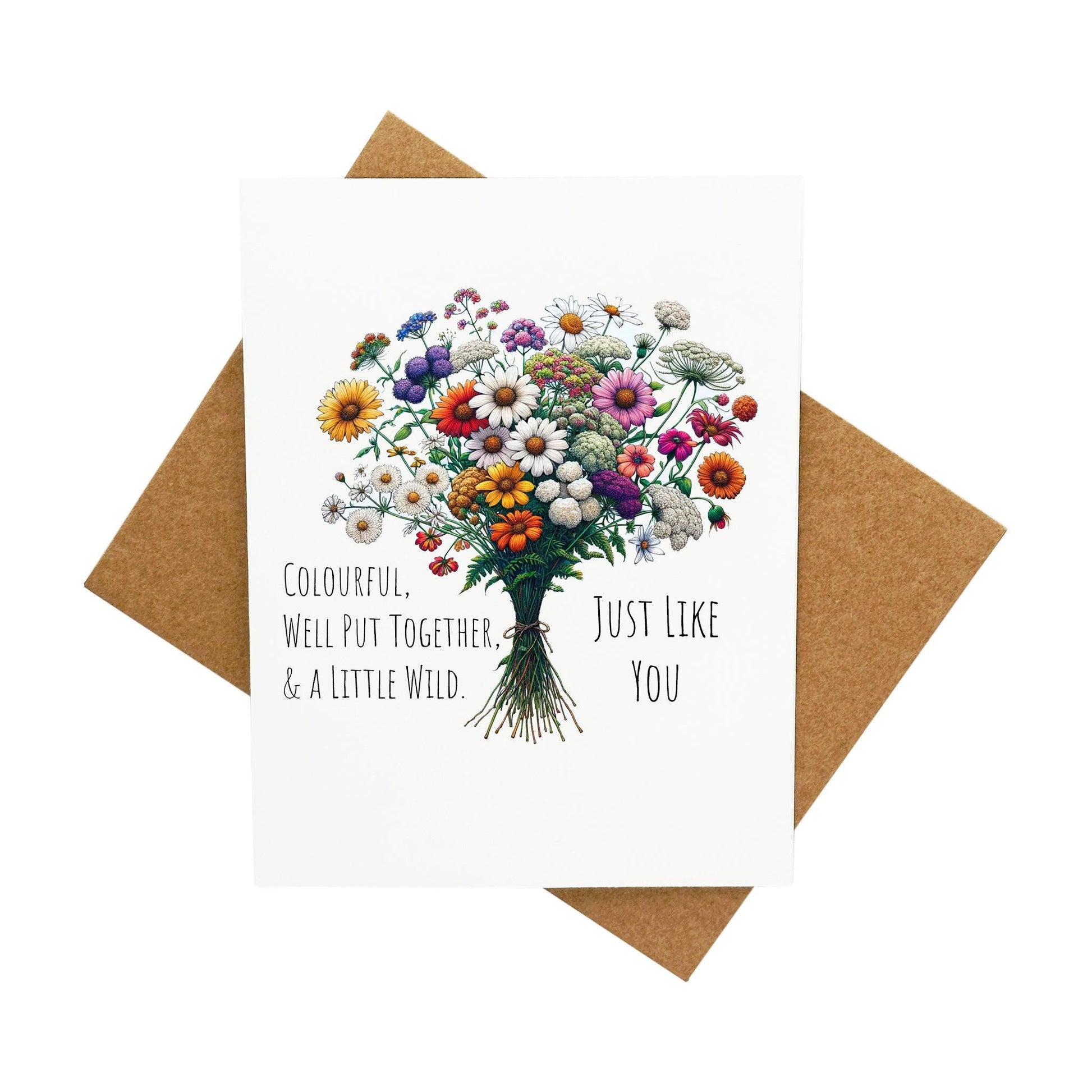 Wild Flowers: A Handcrafted Greeting Card - Vintage Villages