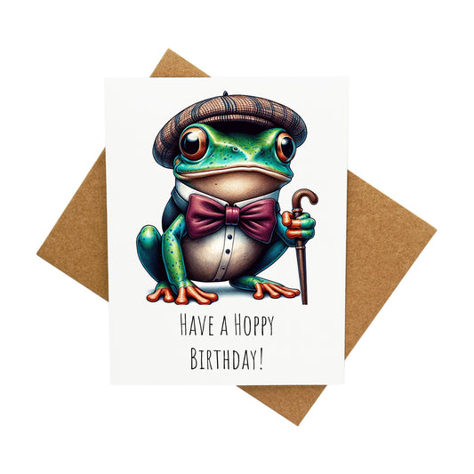 Birthday Frog: A Handcrafted Greeting Card - Vintage Villages