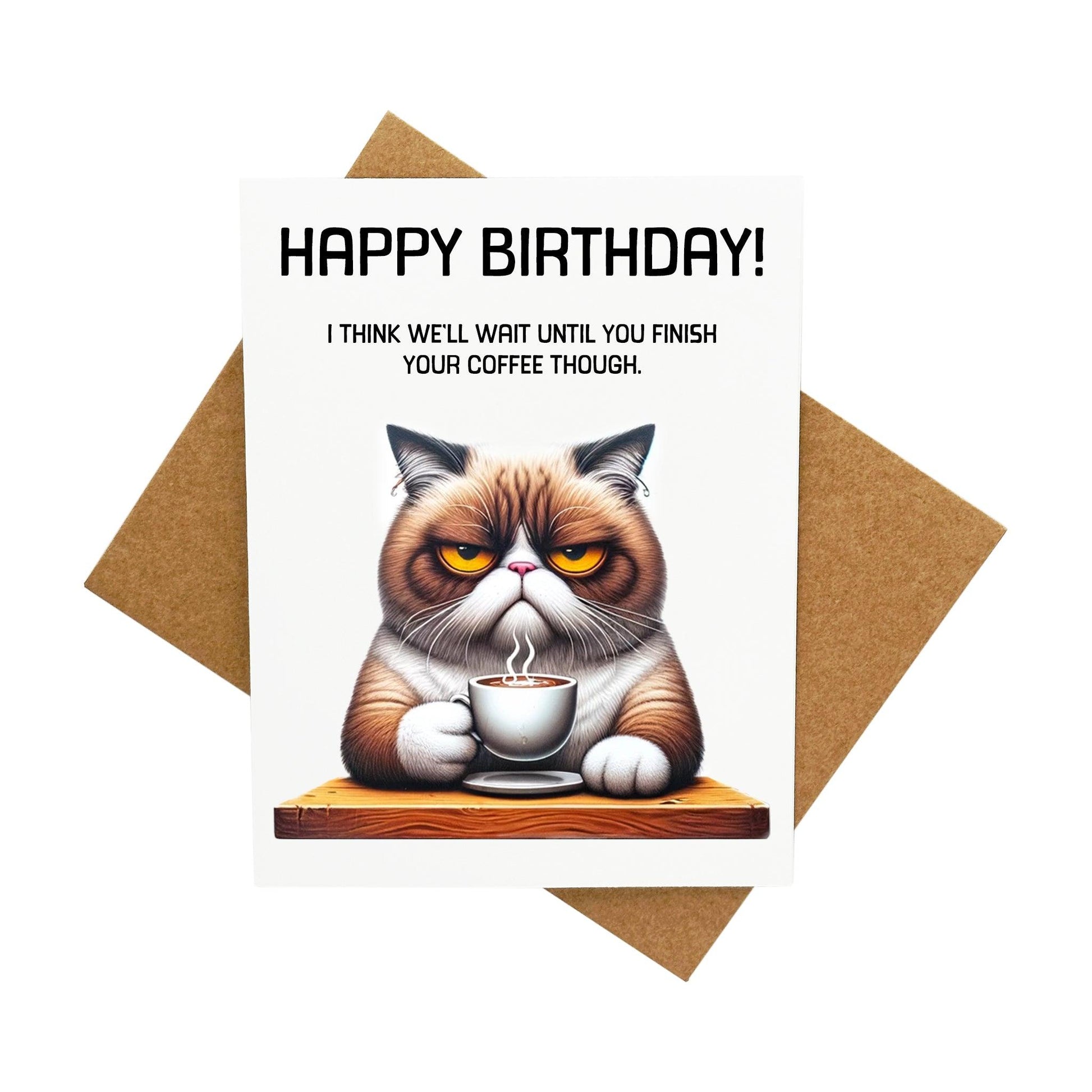 Grumpy Cat Birthday: A Handcrafted Greeting Card - Vintage Villages