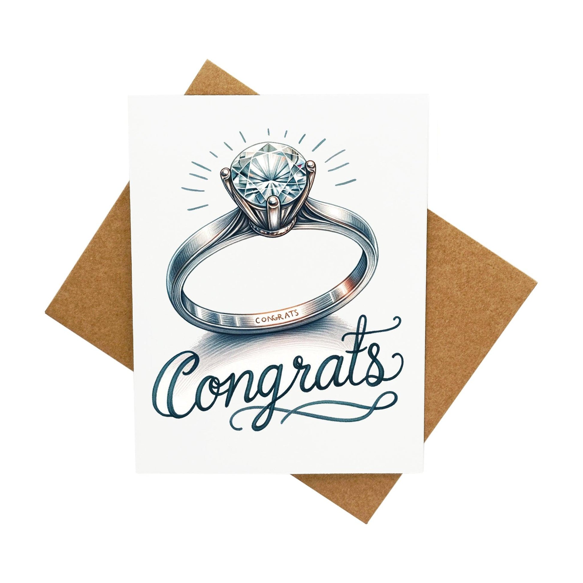 Engagement Ring Congrats: A Handcrafted Greeting Card - Vintage Villages