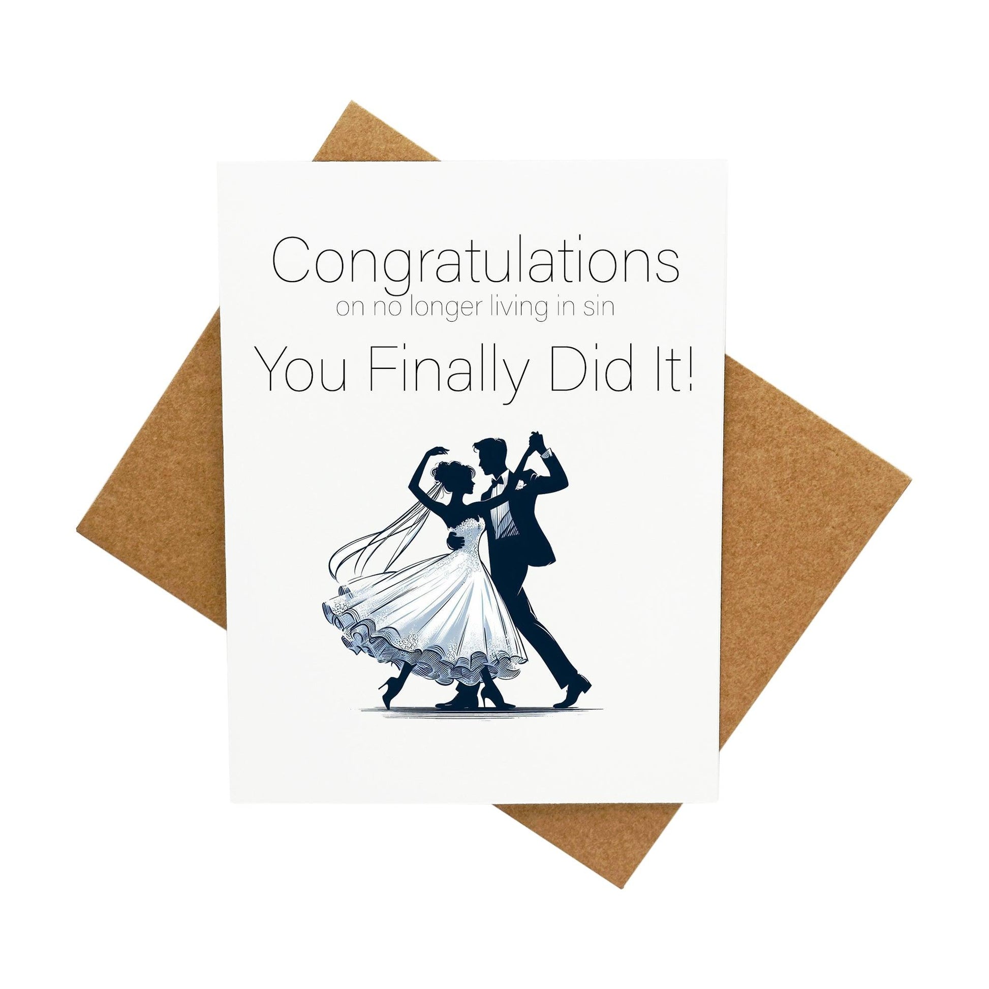 Wedding - You Finally Did It!: A Handcrafted Greeting Card - Vintage Villages