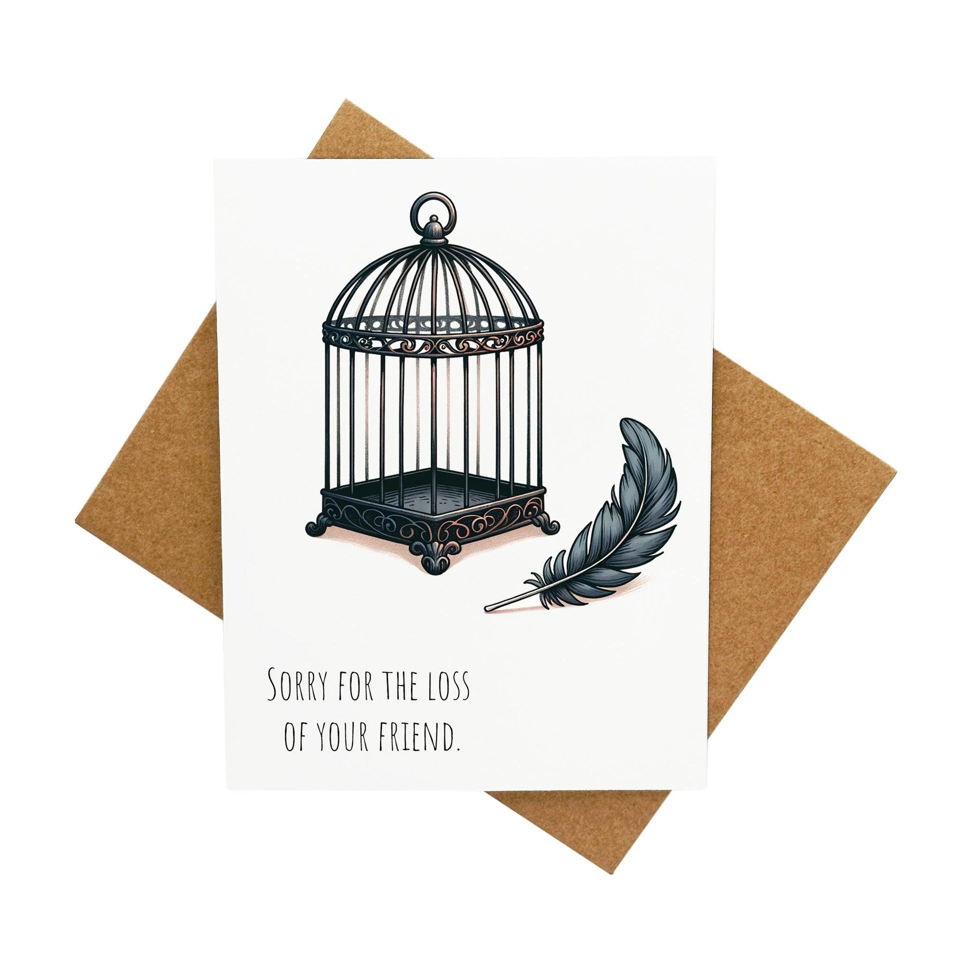 Bird Sympathy: A Handcrafted Greeting Card - Vintage Villages