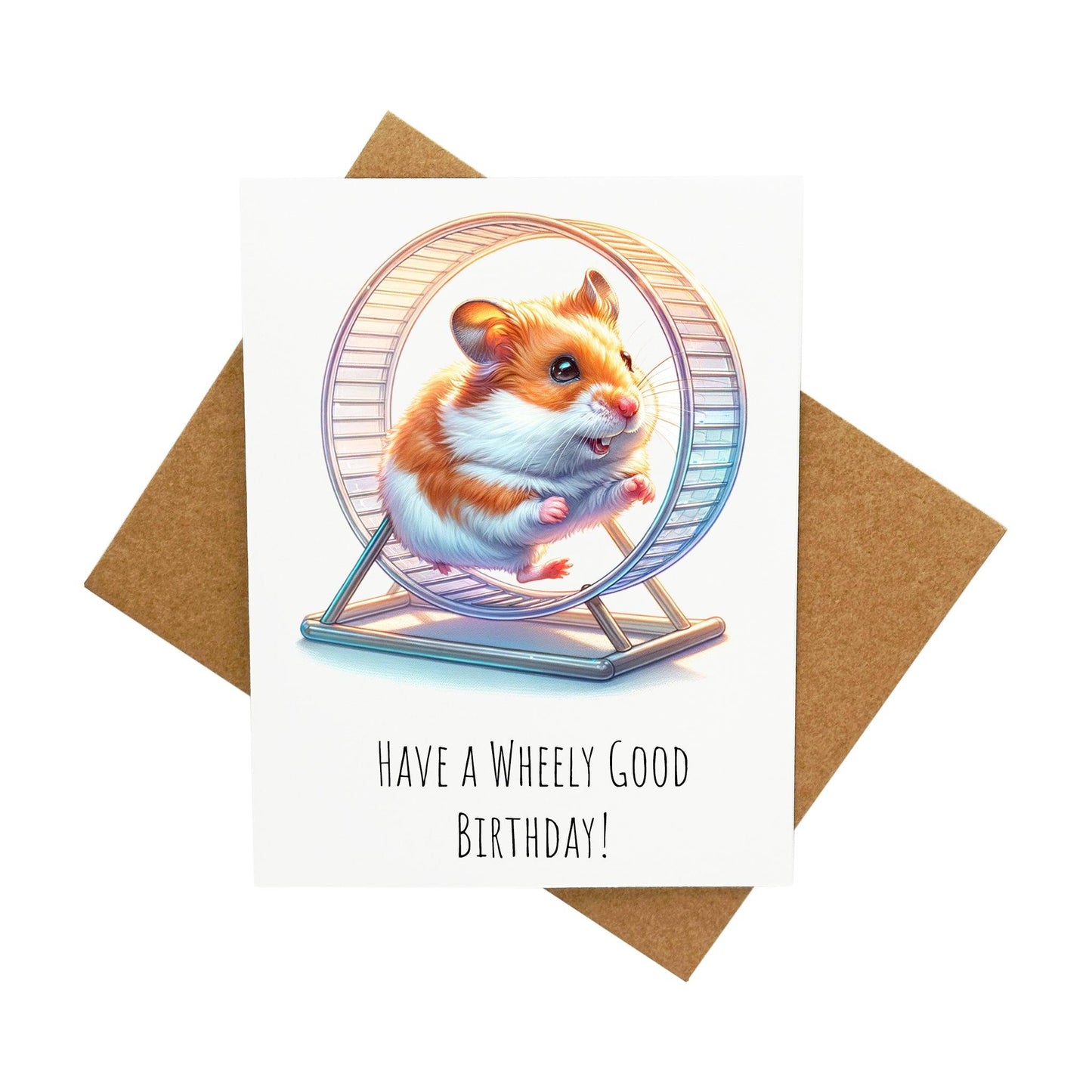 Hamster Wheel Birthday: A Handcrafted Greeting Card - Vintage Villages