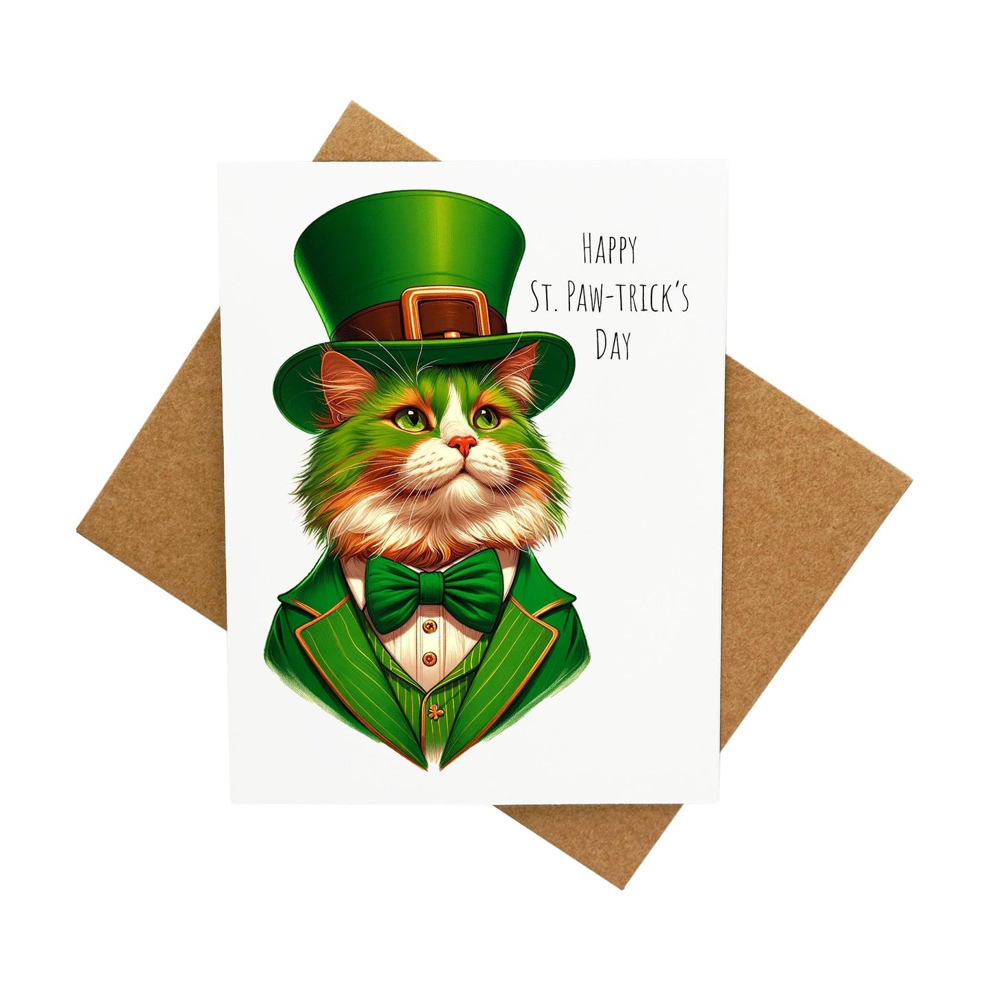 Cat St. Patrick's Day: A Handcrafted Greeting Card - Vintage Villages