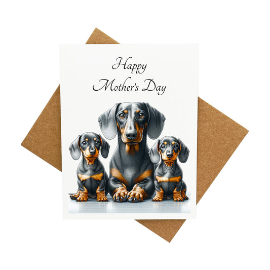 Mother's Day Dachshunds: A Handcrafted Greeting Card - Vintage Villages