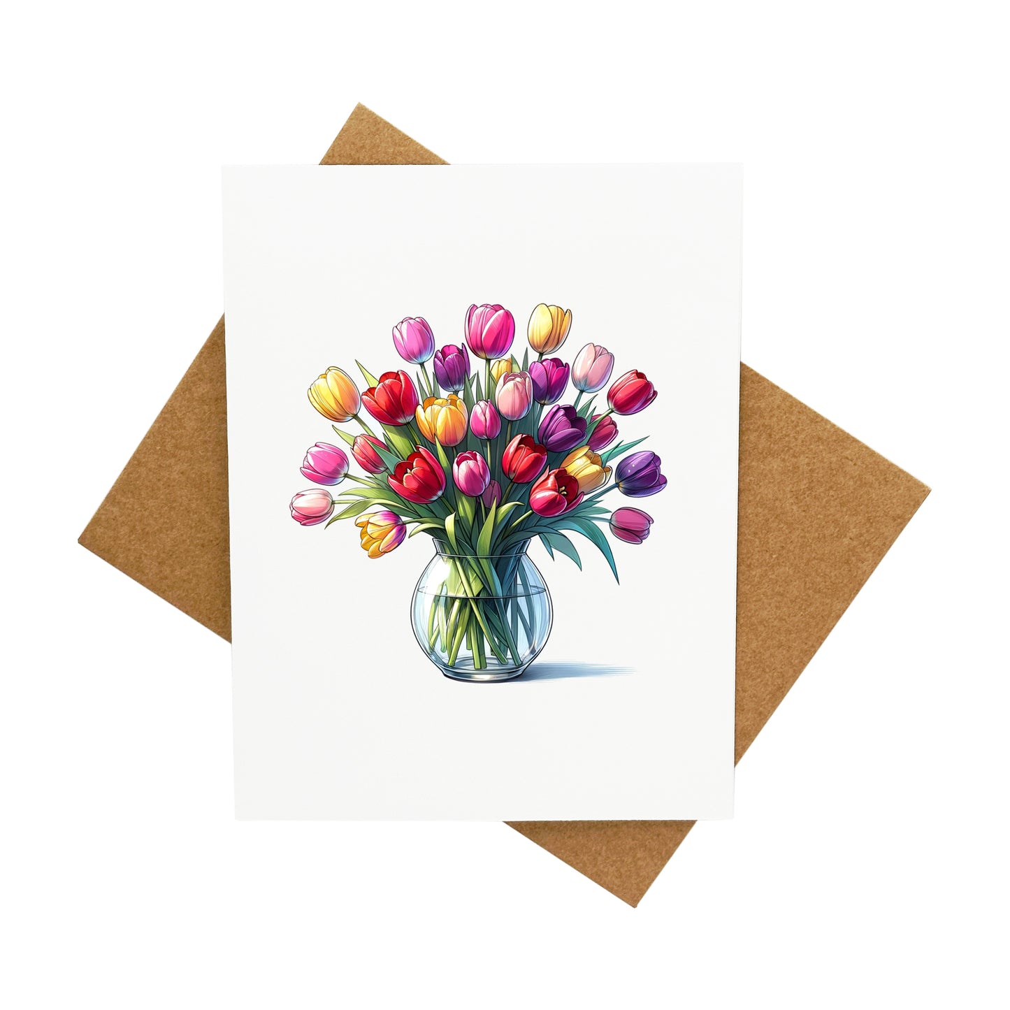 FLOWERS - Tulips: A Handcrafted Greeting Card - Vintage Villages