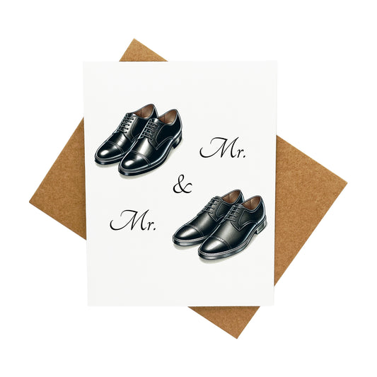 Mr. & Mr. (Gay Wedding): A Handcrafted Greeting Card - Vintage Villages