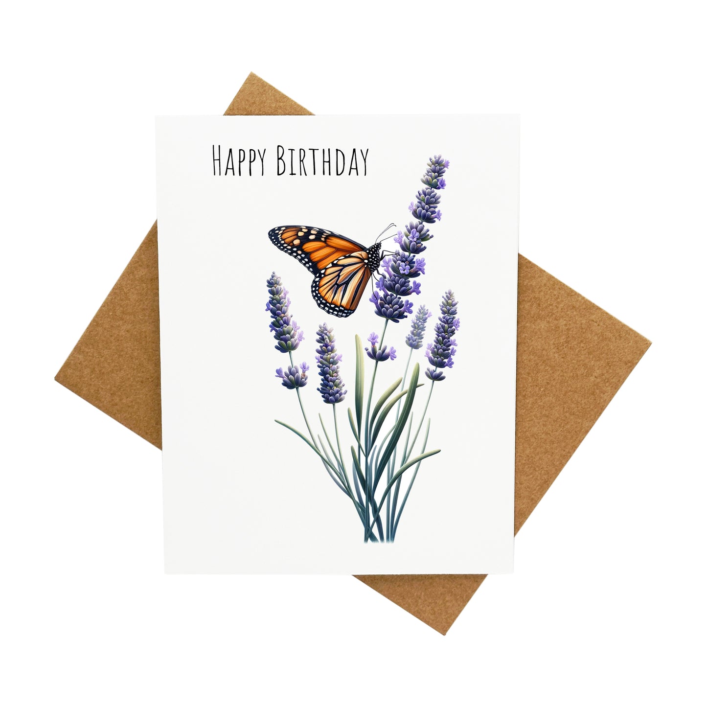 Birthday Butterfly & Lavender: A Handcrafted Greeting Card - Vintage Villages