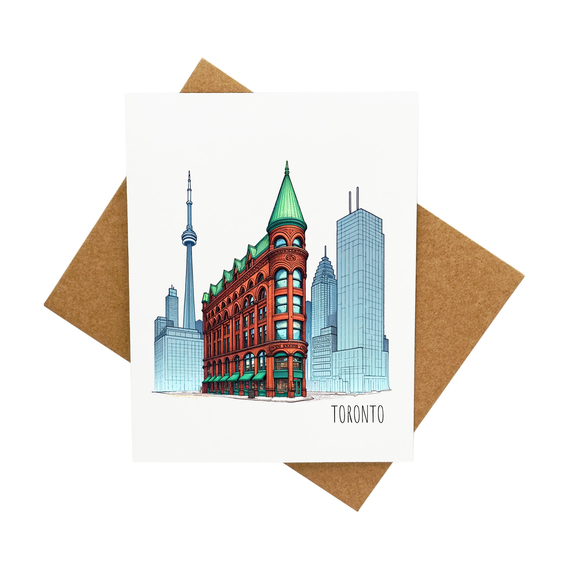 The Flatiron Building in Toronto: A Handcrafted Greeting Card - Vintage Villages