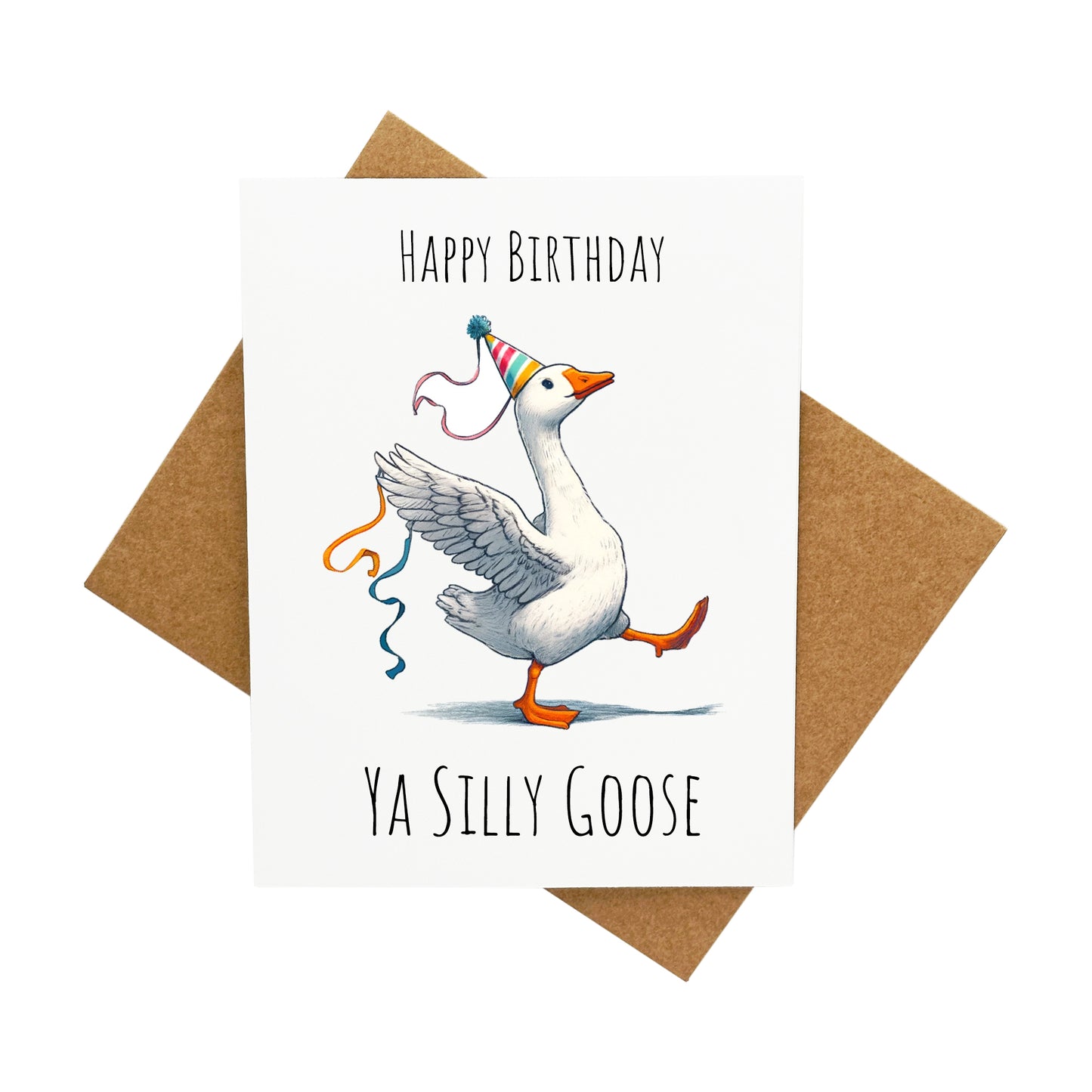 Silly Goose Birthday: A Handcrafted Greeting Card - Vintage Villages