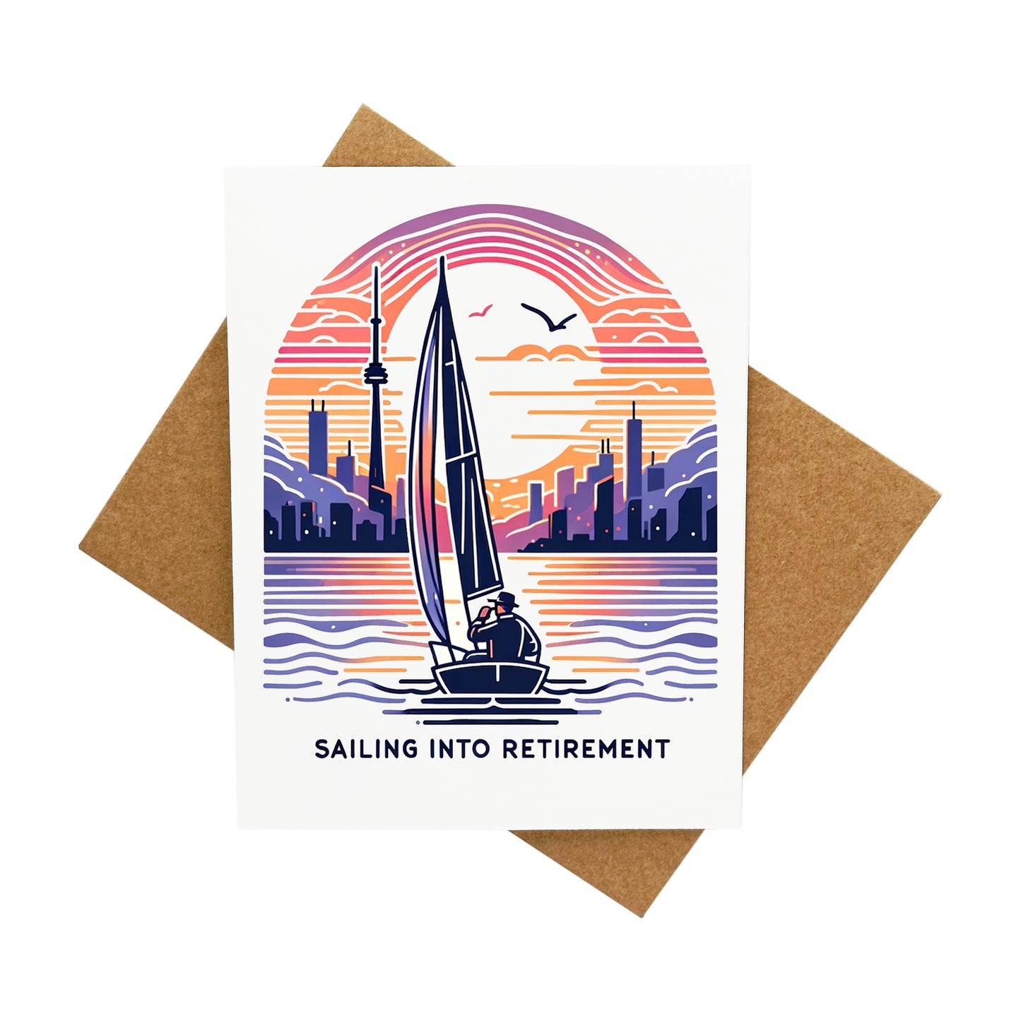 Sailing Into Retirement: A Handcrafted Greeting Card - Vintage Villages