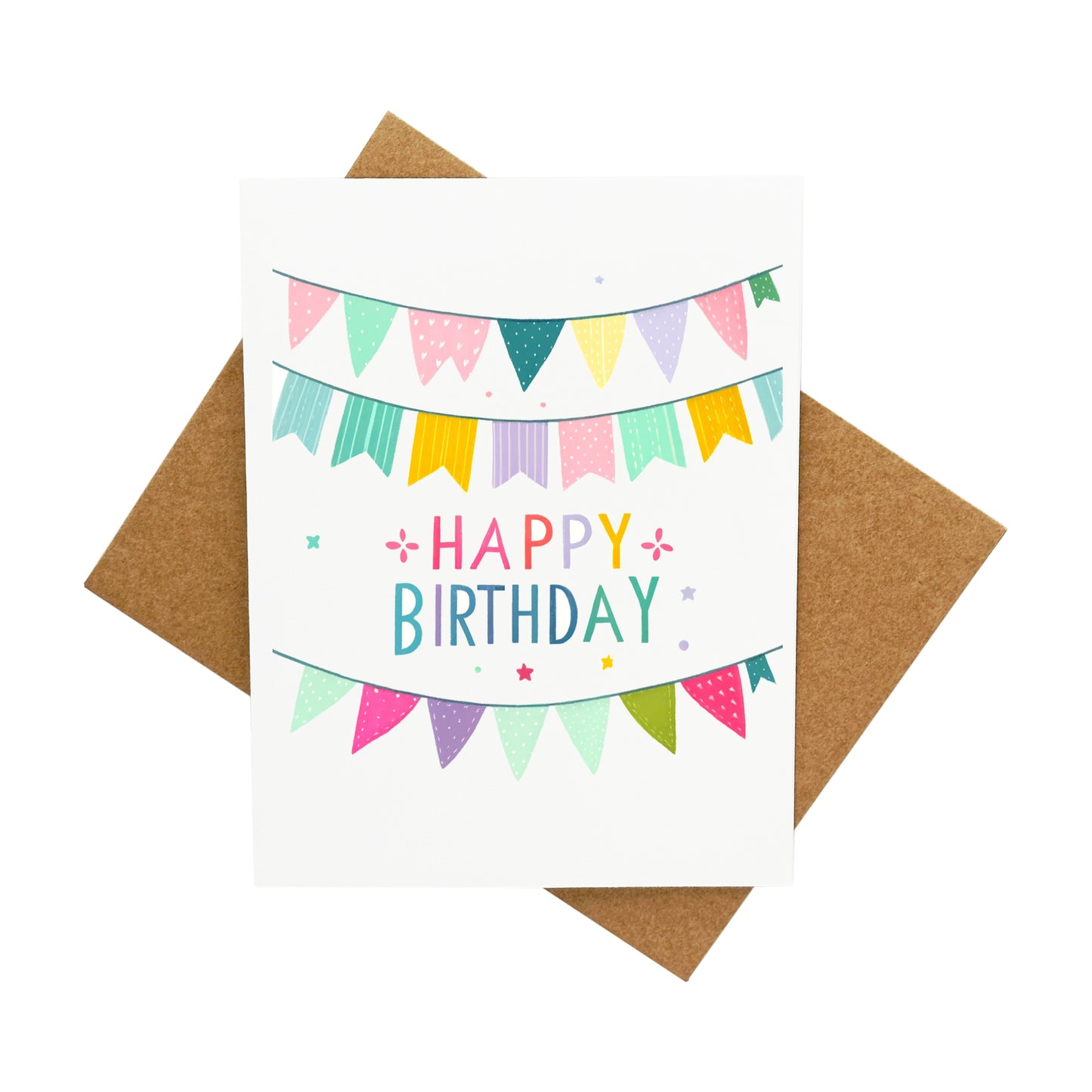 Birthday Bunting (Flags): A Handcrafted Greeting Card - Vintage Villages