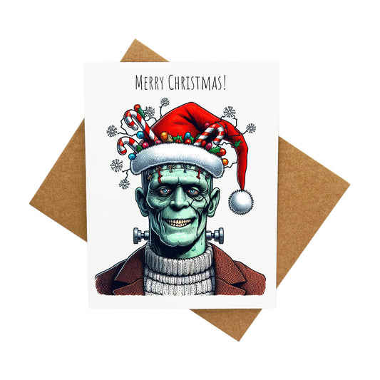 Frankenstein Santa: A Handcrafted Christmas Card